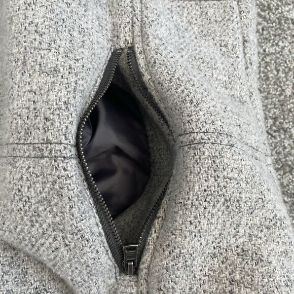 BKE Buckle Vest Mens Gray Full Zip Wool Blend Quilted Lined Insulated Size Large - Picture 4 of 9